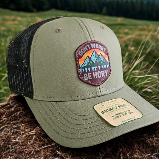 Kšiltovka trucker khaki - Don't Worry Be Hory