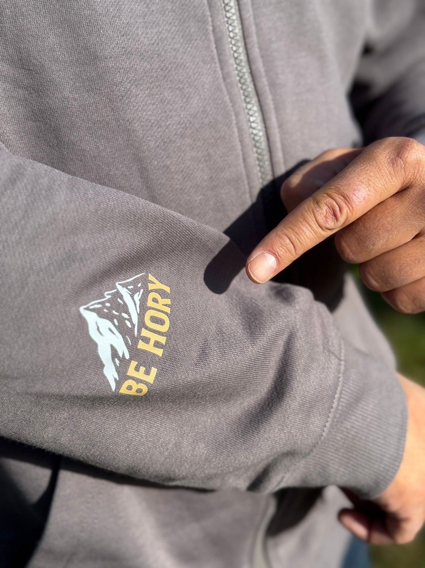 Pánská mikina s kapucí - Don't worry be hory mountain