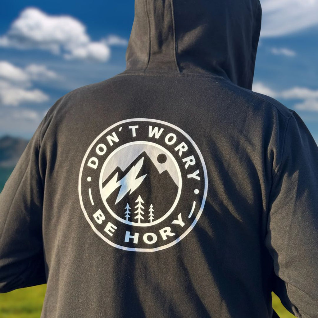 Don't worry be hory® – Pánská mikina na zip s kapucí