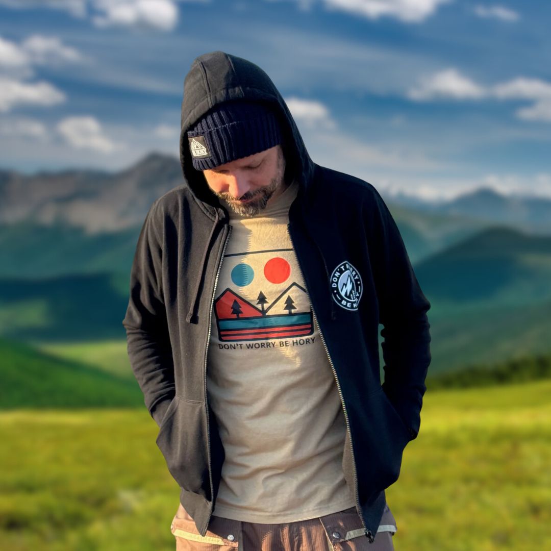 Don't worry be hory® – Pánská mikina na zip s kapucí