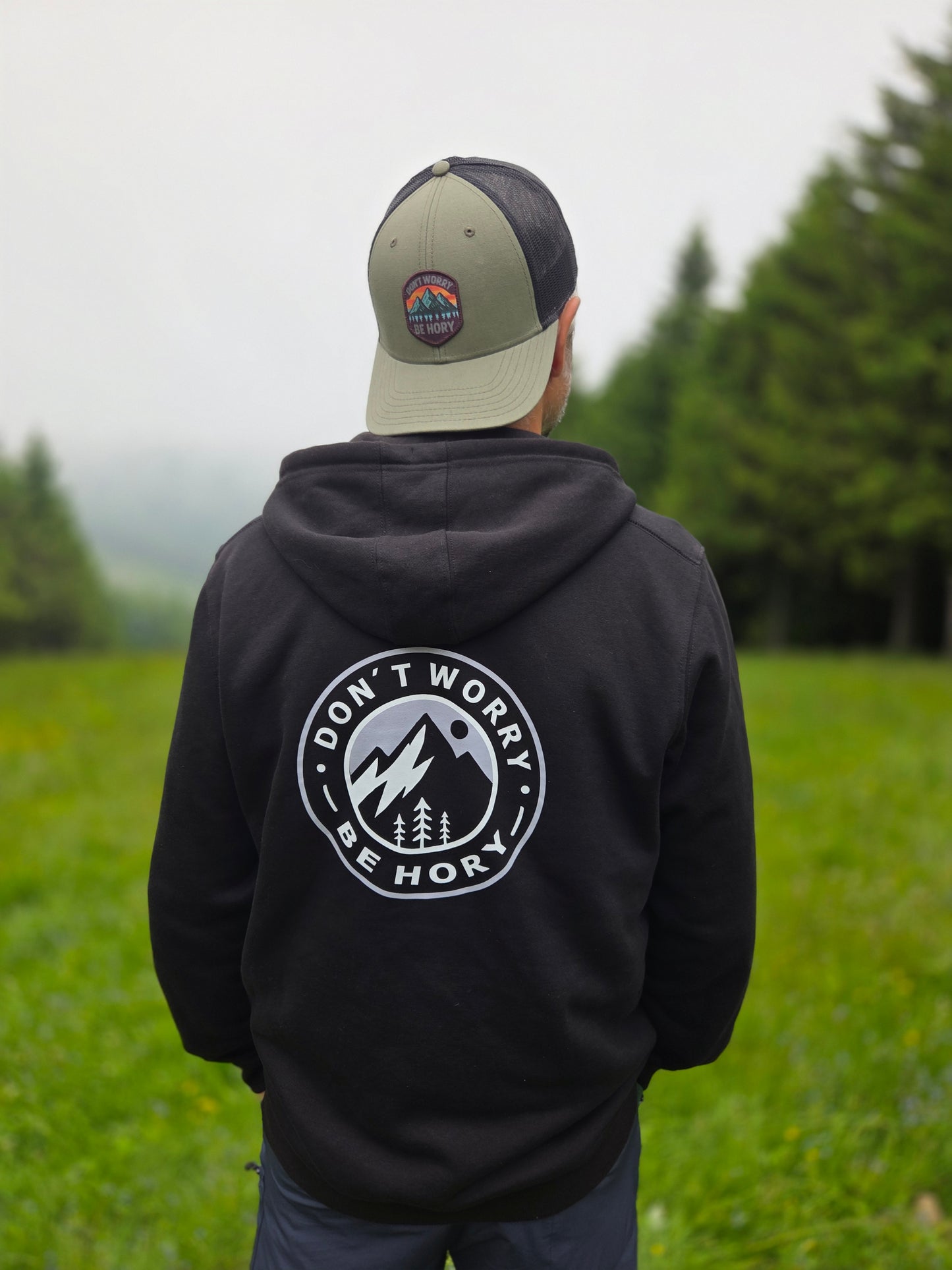 Kšiltovka trucker khaki - Don't Worry Be Hory