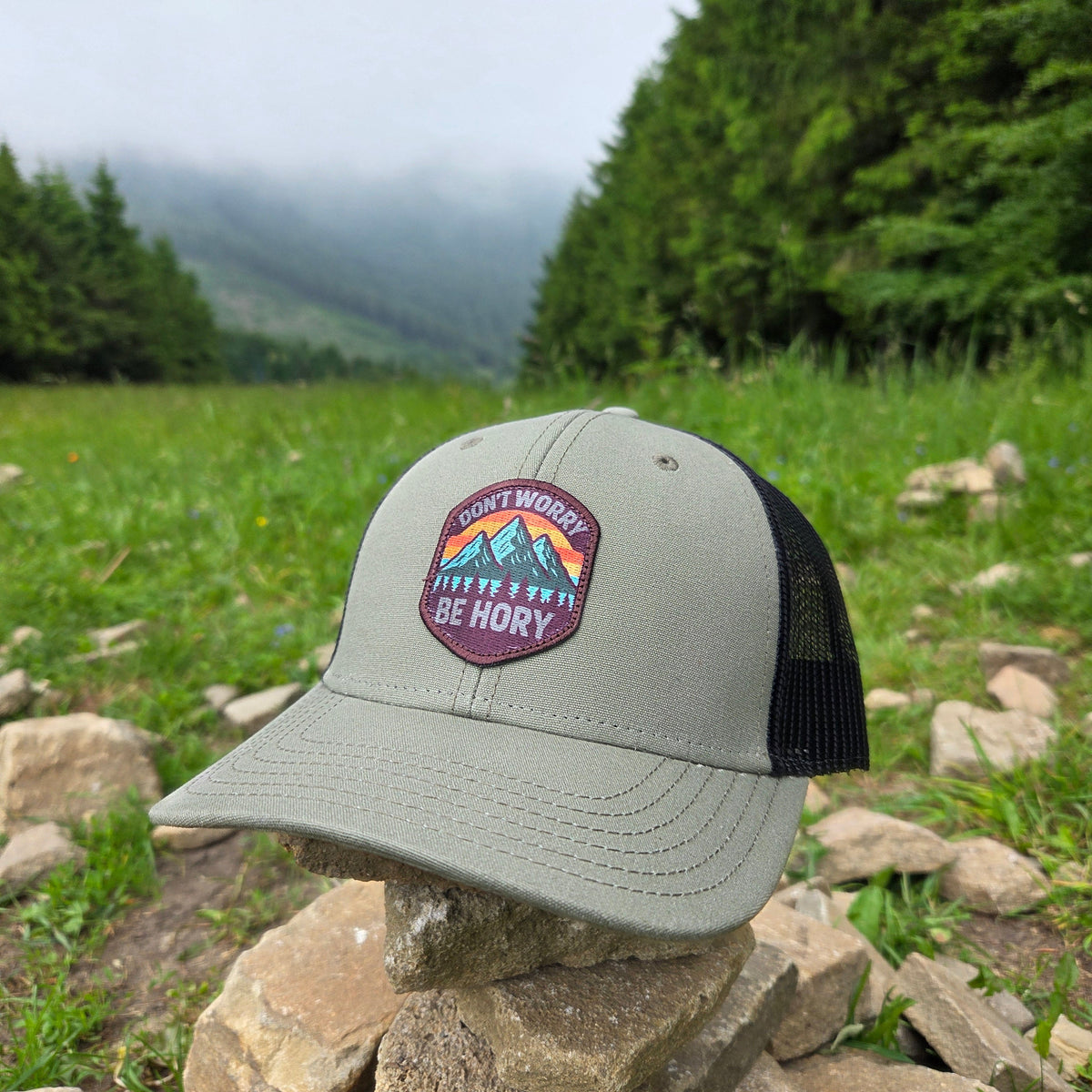 Don't worry be hory® – Kšiltovka trucker khaki
