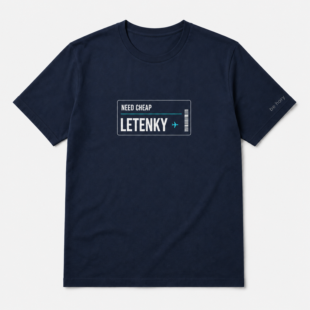 Need Cheap Letenky – Pánské cestovatelské tričko