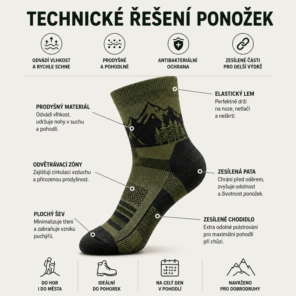 Bajklajf® – Funkční outdoor ponožky