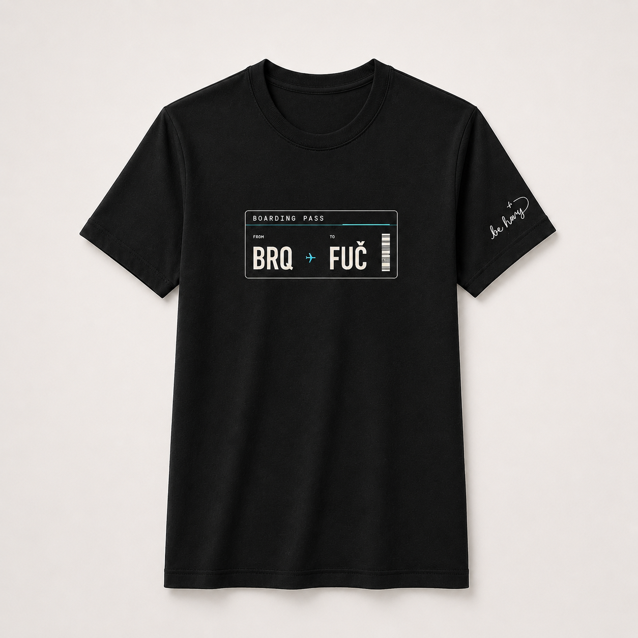 BRQ->FUČ - Pánské cestovatelské tričko