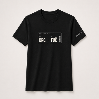 BRQ->FUČ - Pánské cestovatelské tričko