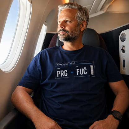 PRG->FUČ - Pánské cestovatelské tričko