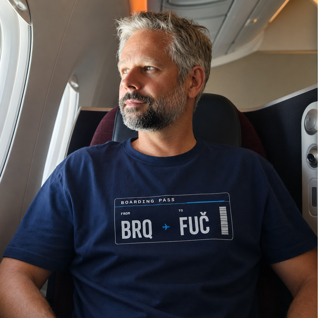 BRQ->FUČ - Pánské cestovatelské tričko