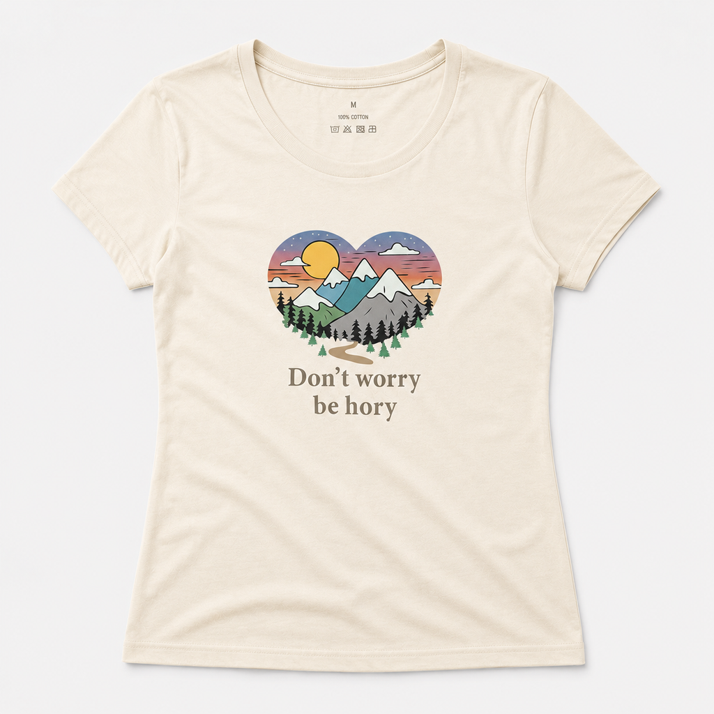 Don't worry be hory® Srdce – Dámské tričko