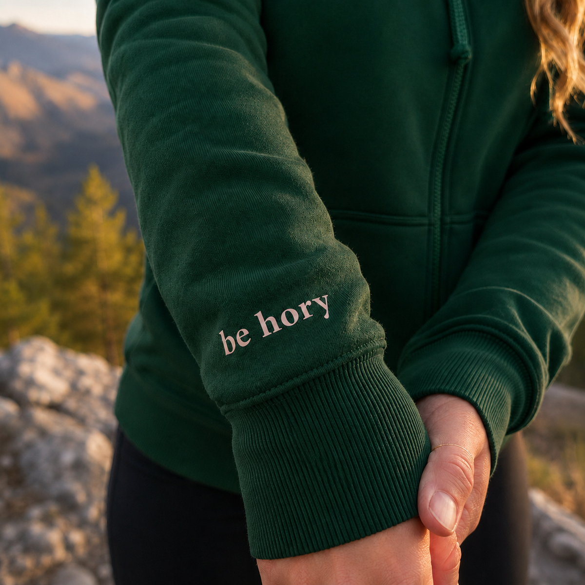 Don't worry be hory® Srdce – Dámská mikina na zip s kapucí