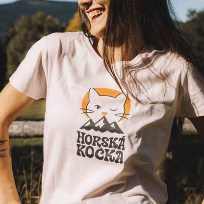 Dámské tričko z bio bavlny - Horská kočka