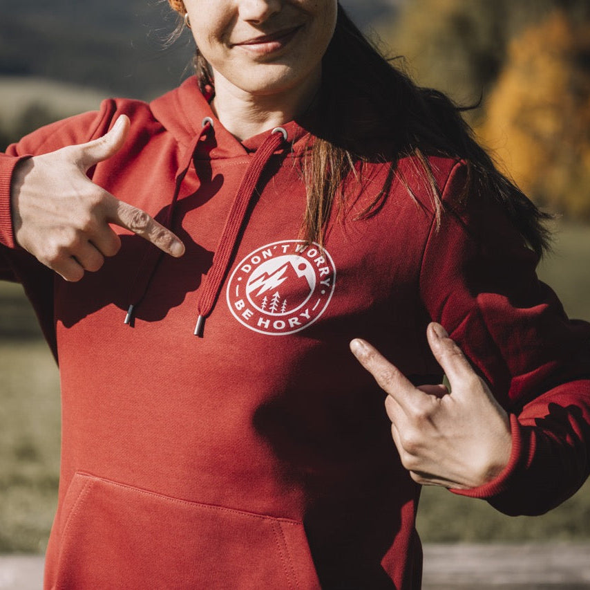 Dámská mikina - Don't worry be hory® vínová