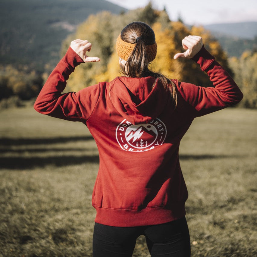 Dámská mikina - Don't worry be hory® vínová