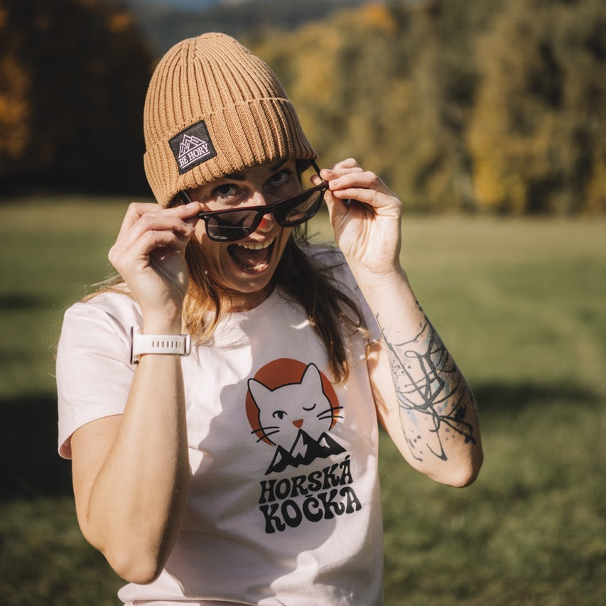 Dámské tričko z bio bavlny - Horská kočka