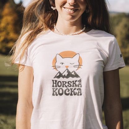 Dámské tričko z bio bavlny - Horská kočka