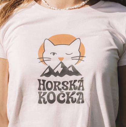 Dámské tričko z bio bavlny - Horská kočka