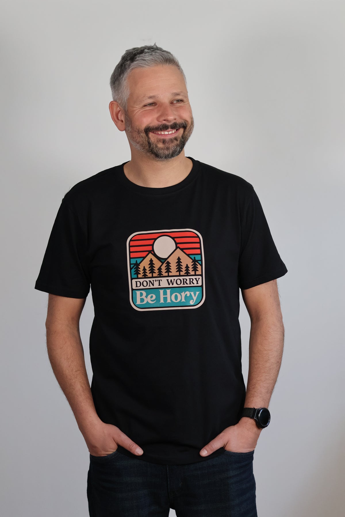 Don't worry be hory® Západ slunce – Pánské tričko