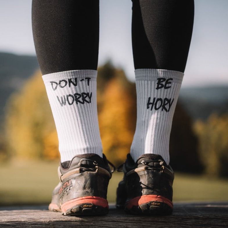 Don't worry be hory® – Ponožky bíločerné