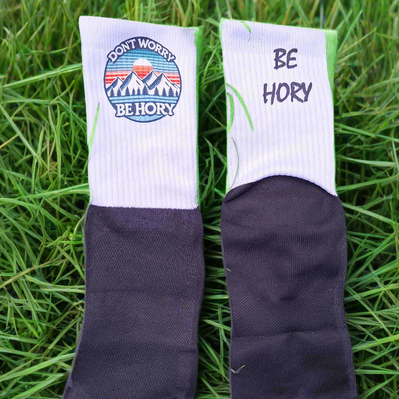 Don't worry be hory® – Ponožky bíločerné