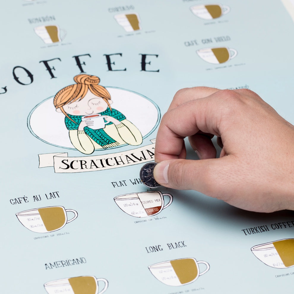 Stírací plakát - Coffee Scratch Away
