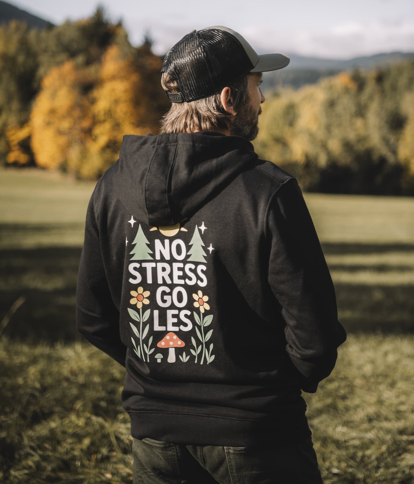 Pánská mikina - No stress go les