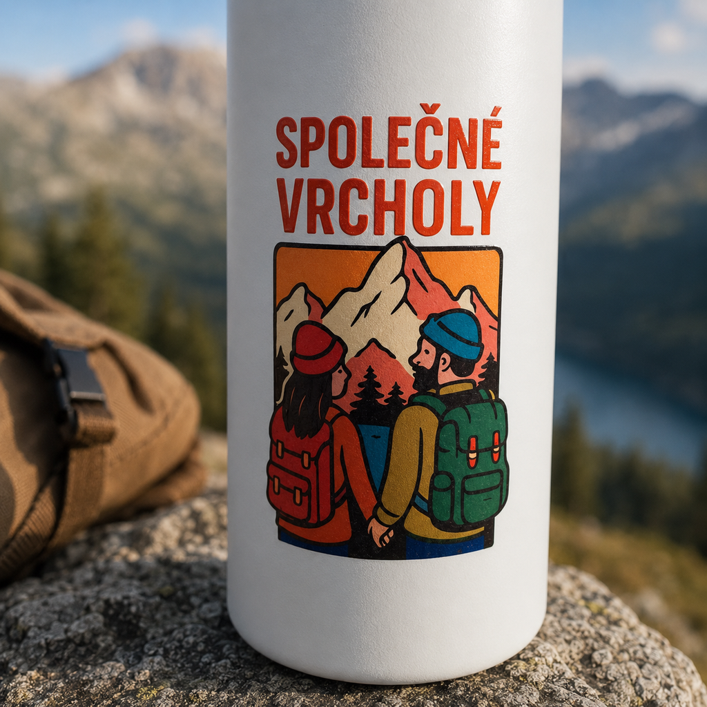 Společný vrcholy – Termoska s karabinou