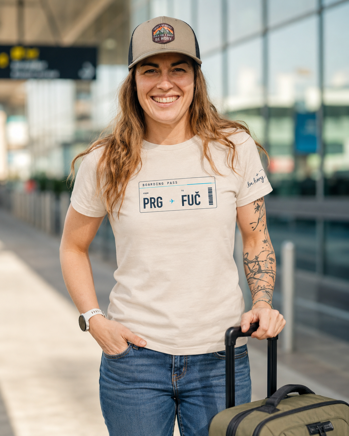 PRG-> FUČ - cestovatelské dámské tričko
