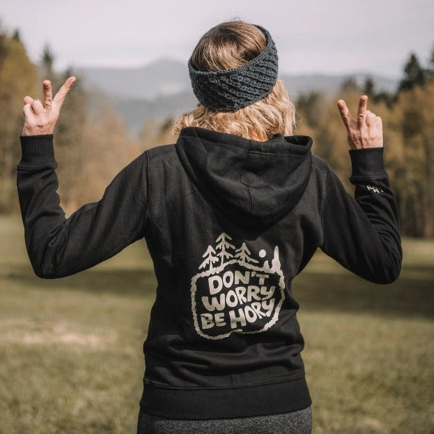 Don't worry be hory® Shishka – Dámská mikina s kapucí