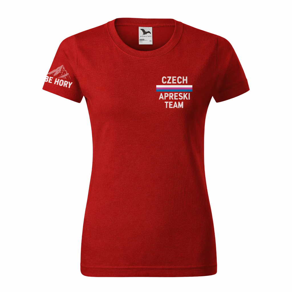Czech Aprèski Team – dámské tričko, Červené