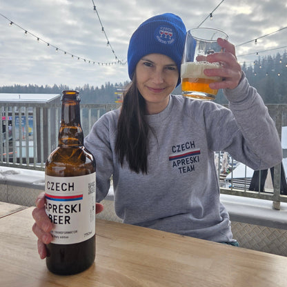 Czech Aprèski Beer + Pánské tričko modré + Merino ponožky