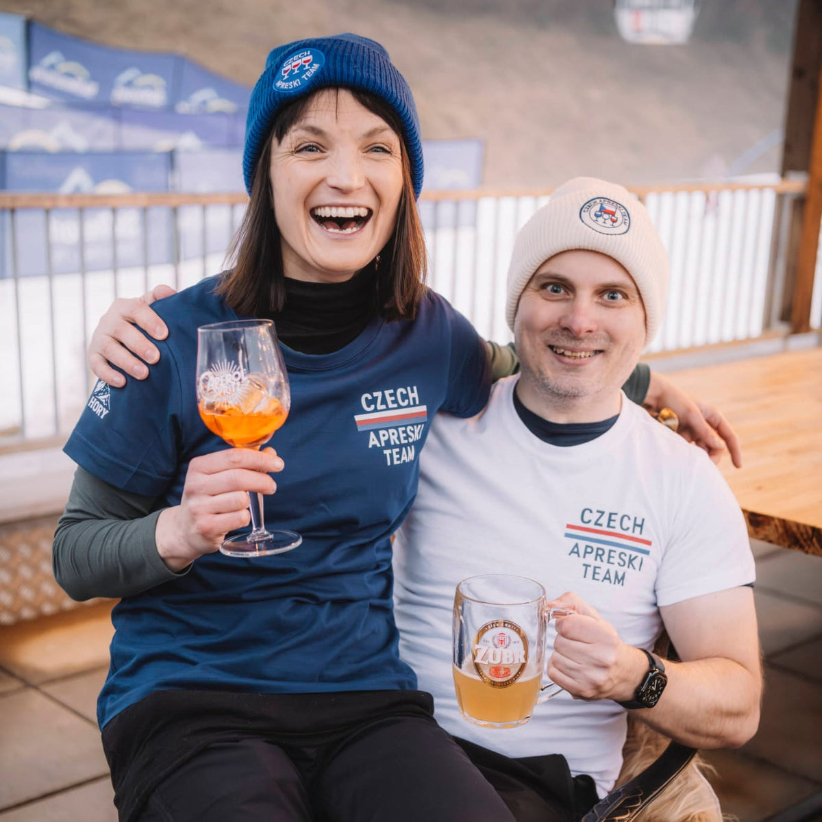 Czech Aprèski Team – dámské tričko, Námořnická modrá