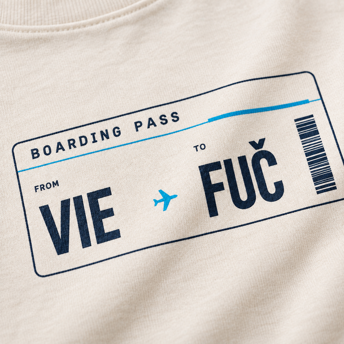 VIE ✈️ FUČ – Pánské cestovatelské tričko