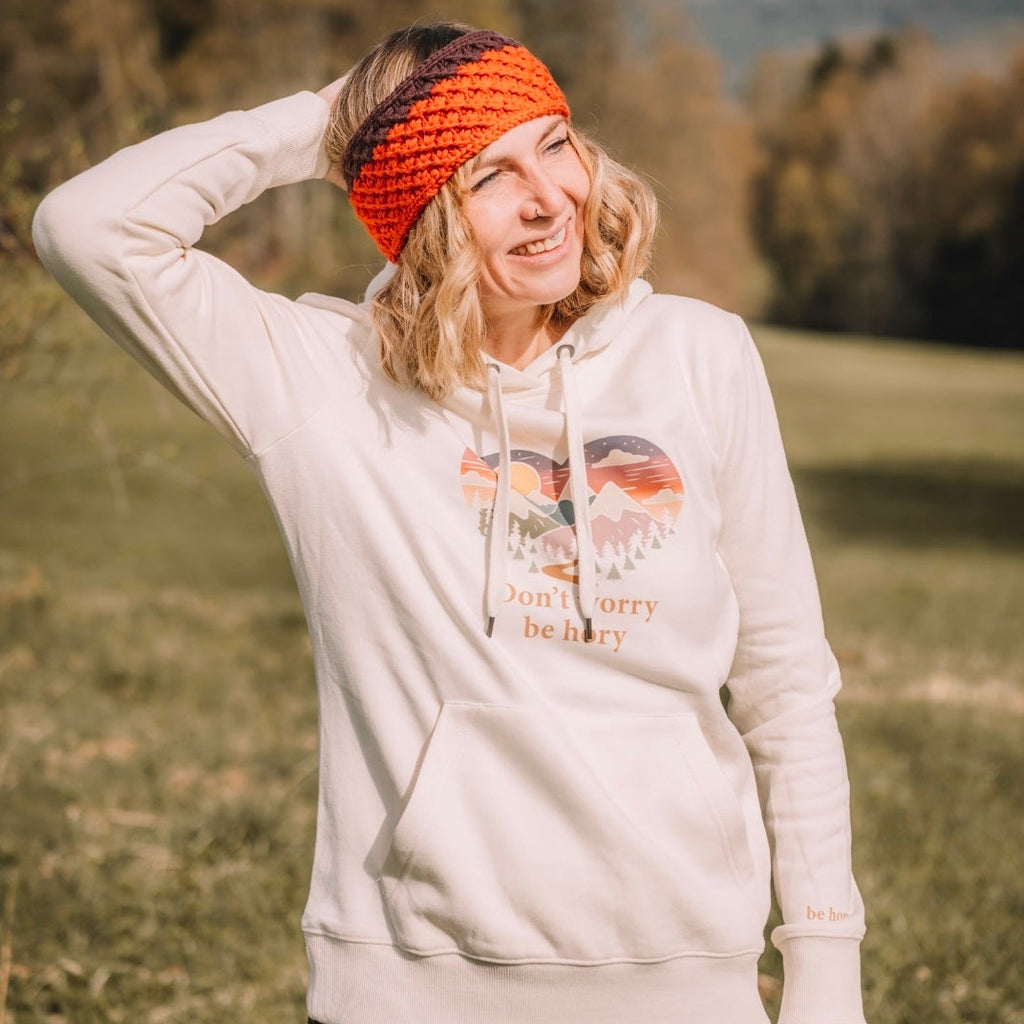 Don't worry be hory® Srdce – Dámská mikina s kapucí