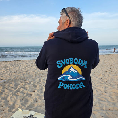 Svoboda & Pohoda - Pánská mikina na zip s kapucí