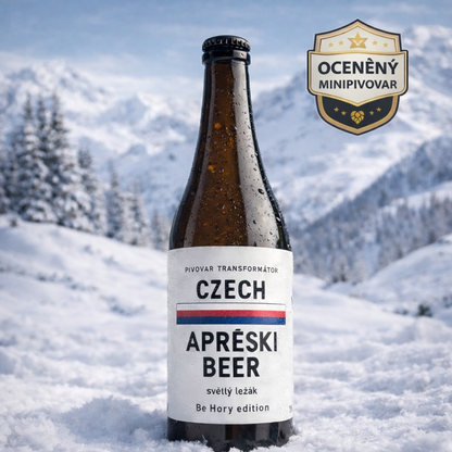Czech Aprèski Beer + Pánské tričko modré + Merino ponožky