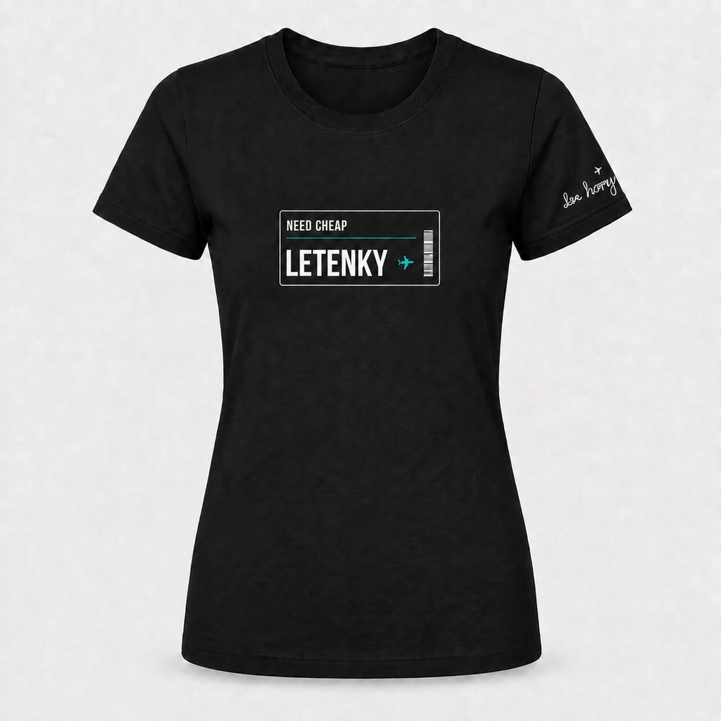 Need Cheap Letenky – Dámské cestovatelské tričko