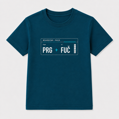 PRG->FUČ - Dětské tričko z bio bavlny
