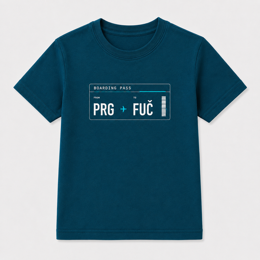PRG->FUČ - Dětské tričko z bio bavlny