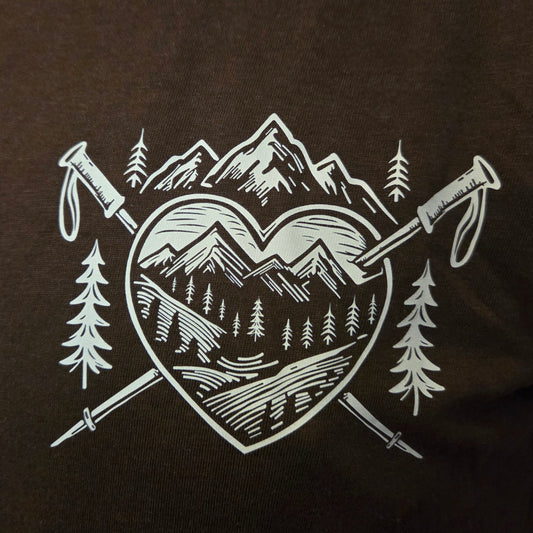 Pánské tričko - Srdce v horách