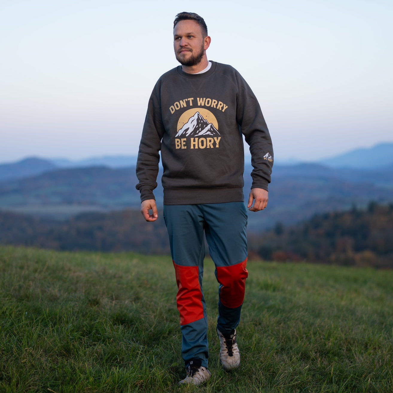 Pánská mikina - Don't worry be hory mountains