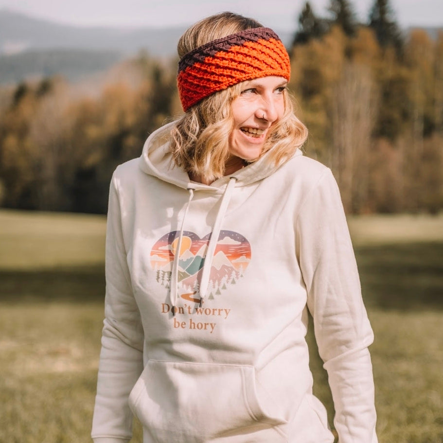 Don't worry be hory® Srdce – Dámská mikina s kapucí