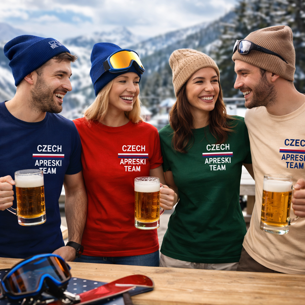 Czech Aprèski Team – dámské tričko, Červené