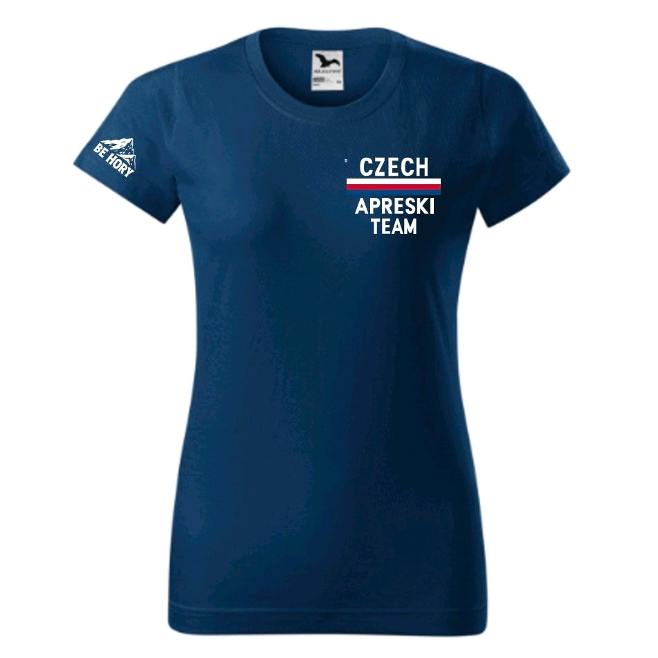 Czech Aprèski Team – dámské tričko, Námořnická modrá