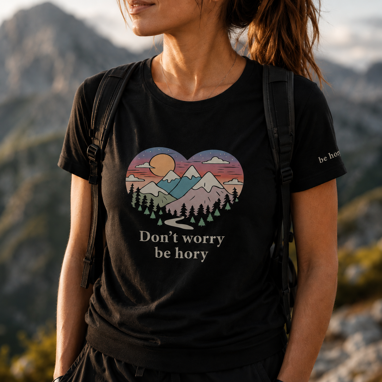 Srdce - Don't worry be hory - Volné dámské tričko