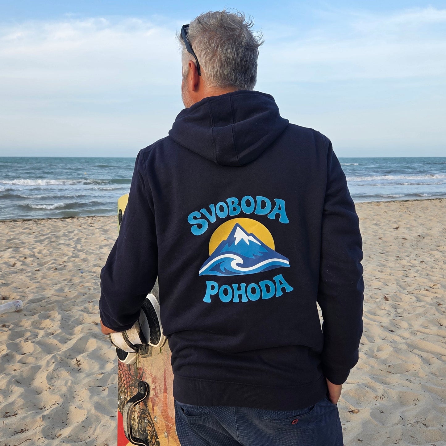 Svoboda & Pohoda - Pánská mikina na zip s kapucí