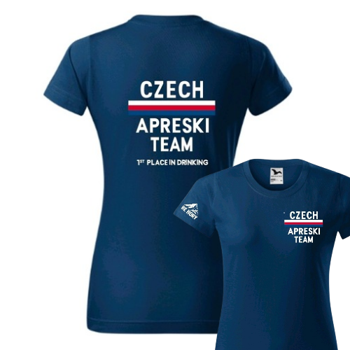 Czech Aprèski Team – dámské tričko, Námořnická modrá