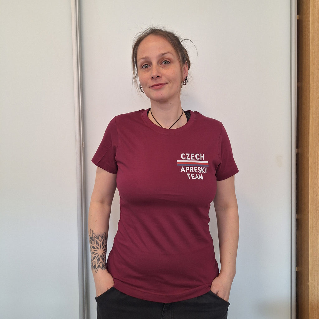 Czech Aprèski Team – dámské tričko, Červené