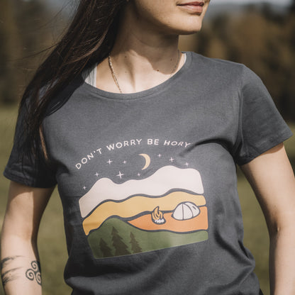 Měsíc - Don't worry be hory - Dámské tričko