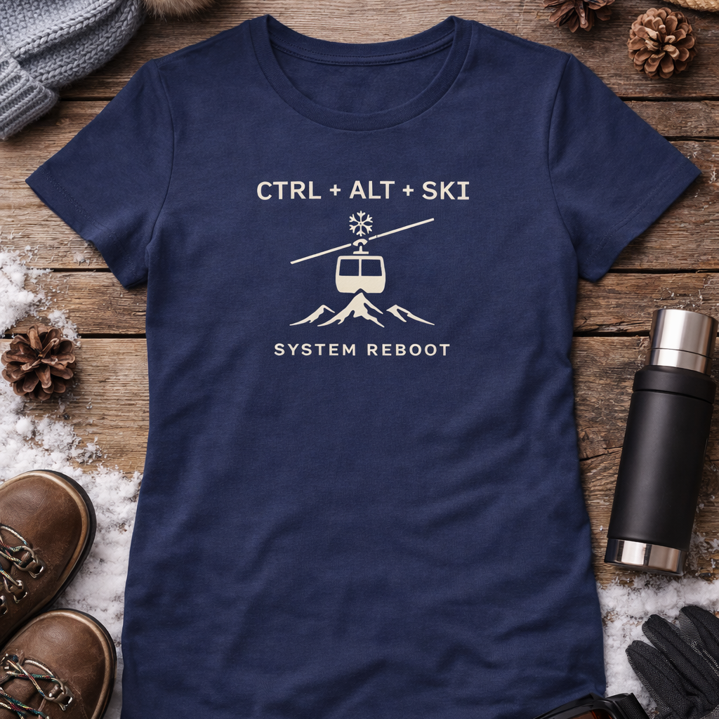 Dámské tričko - Ctrl Alt Ski