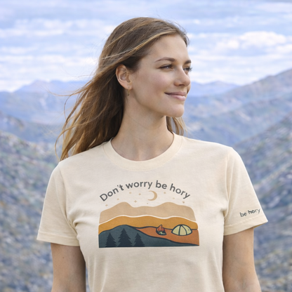 Měsíc - Don't worry be hory - Dámské tričko